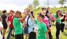 Running is Elementary: PHM staff congratulating students