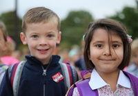 Northpoint kindergartners on the 1st Day of Kindergarten